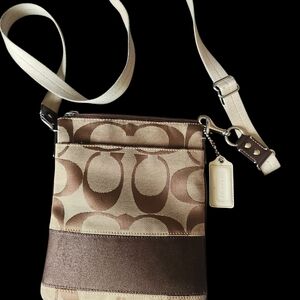 Coach Brown and Tan Crossbody Bag